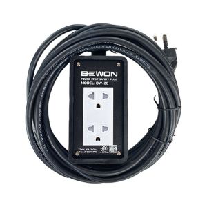 บล็อกยาง 2 ช่อง BEWON BW-22VCTพร้อมสาย 5 เมตร