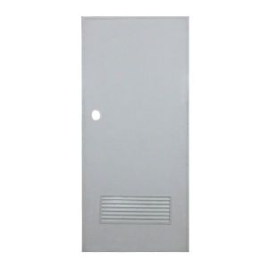 ประตู PVC 70x200 โปร่งเจาะ สีเทา+วงกบ