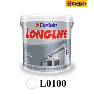 สีทาฝ้า ลองไลฟ์ L0100 สีขาว (กล.)