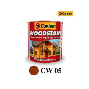 สีย้อมไม้กัปตัน ชนิดกึ่งเงา SCW 05 N สีไม้สัก (กป)