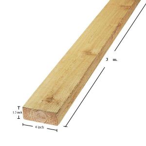 ไม้ 4"x 1.5" ยาว 6 ศอก A