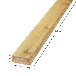 ไม้ 4" x 2" ยาว 11 ศอก A